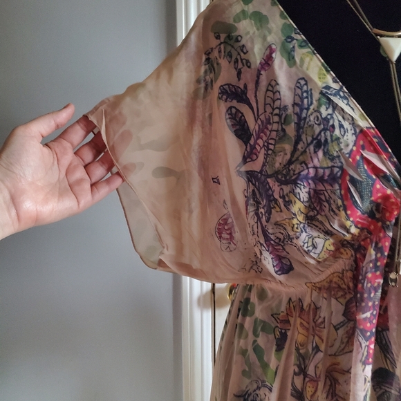 Libian Sheer Y2K Asymmetric Babydoll Dress Tattoo Fairy Grunge Measures Size M - Picture 8 of 13